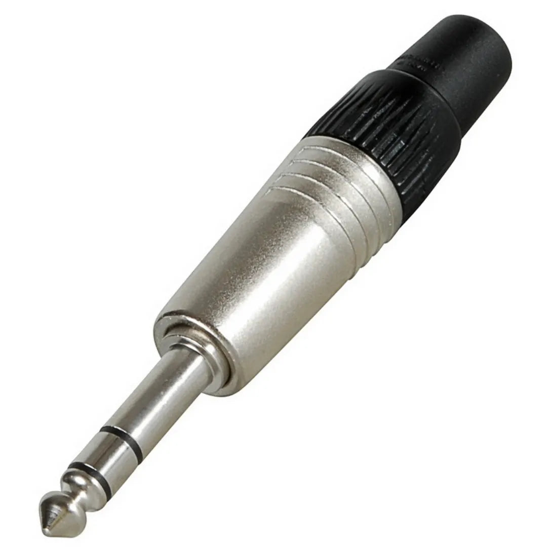 Fiche ecouteur stereo blindee en Metal 1/4 po