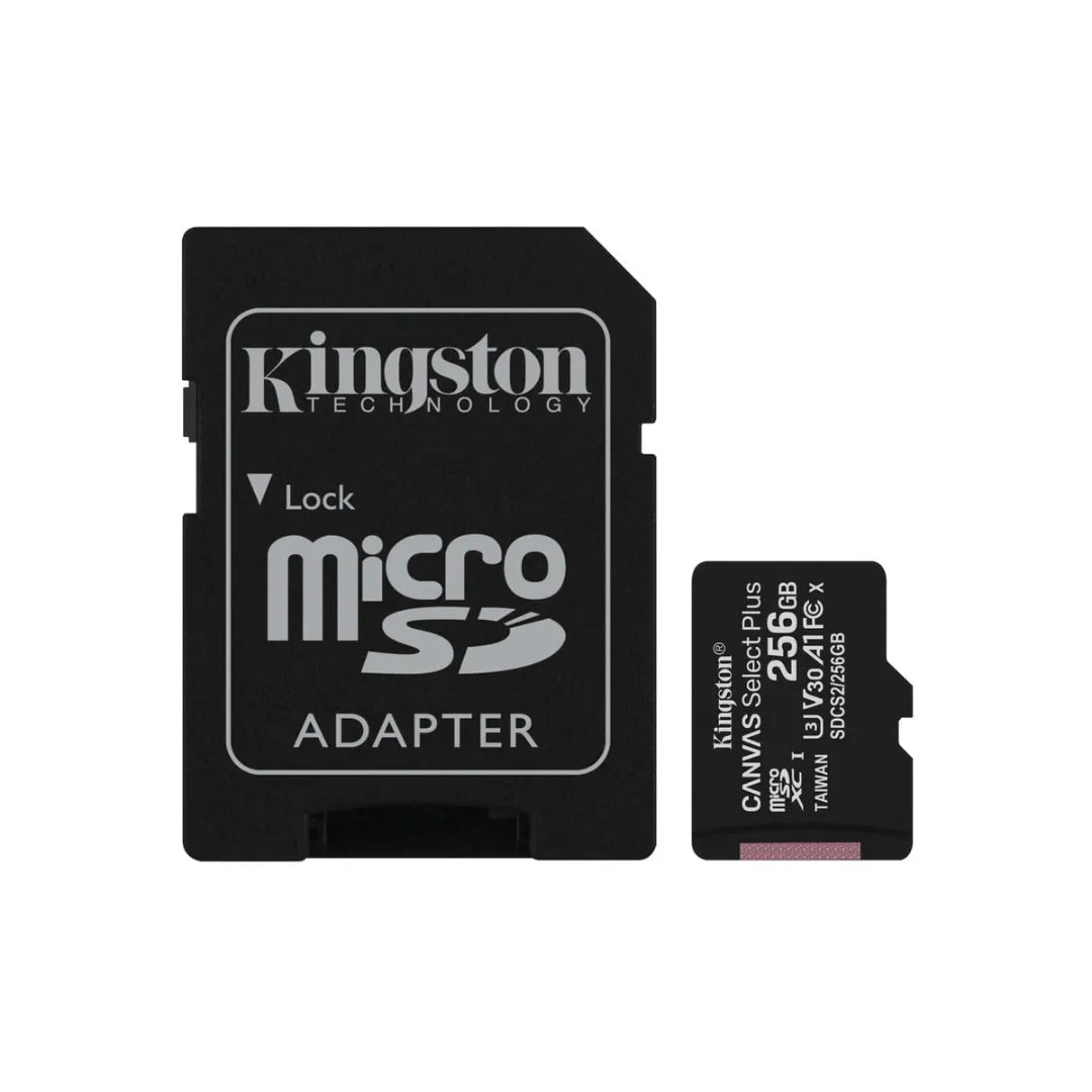 Kingston 256GB microsdxc plus canvas class 10/UHS-I