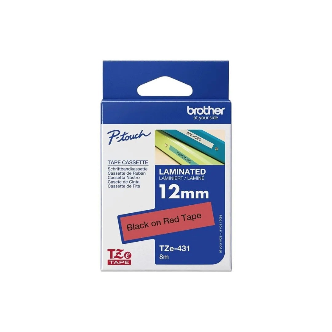 Ruban NOIR/ROUGE 12MM p-touch (TZ-431)