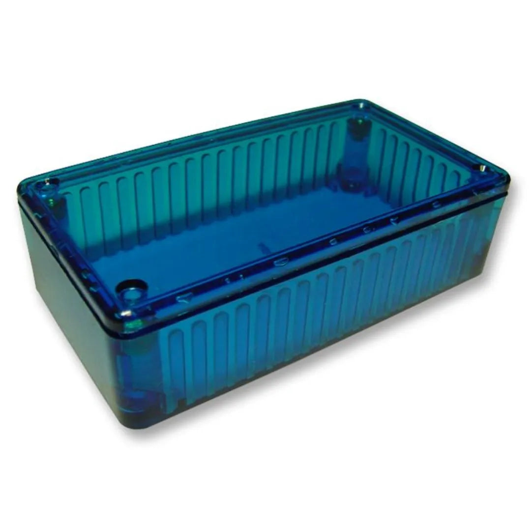Boite plastique bleu claire 4.4X2.4X1.1 po