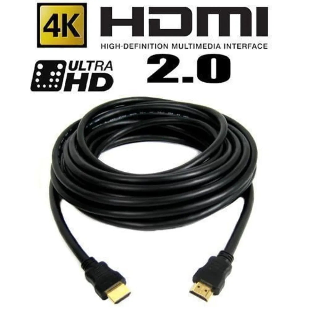 Câble HDMI haute vitesse 2.0, 4K x 2K, 4096 x 2160, 30Hz, noir 25'