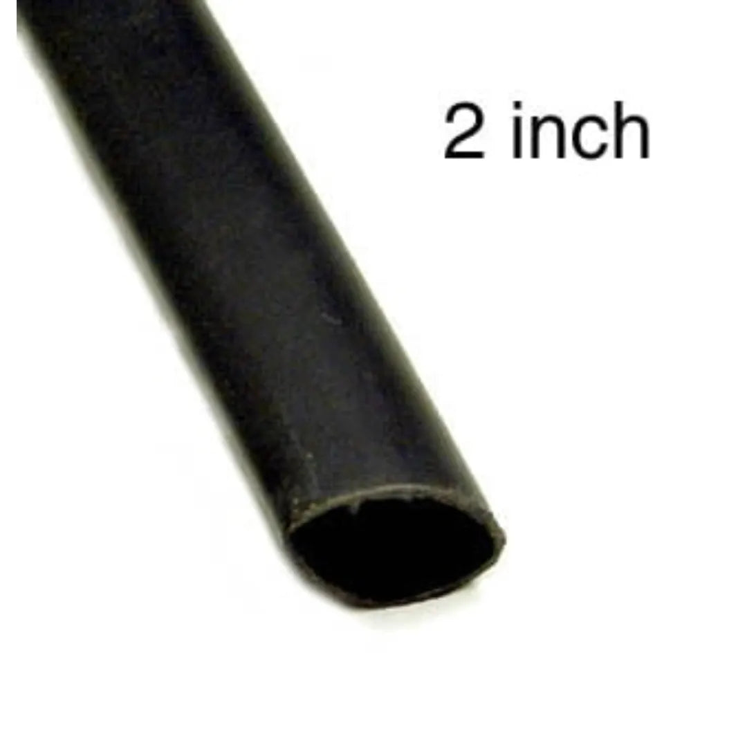 Tube thermoretractable avec colle noir, 2po (4')
