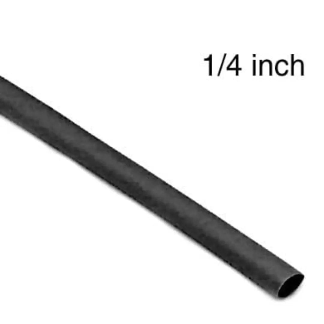Tube thermoretractable noir, 1/4po (4')