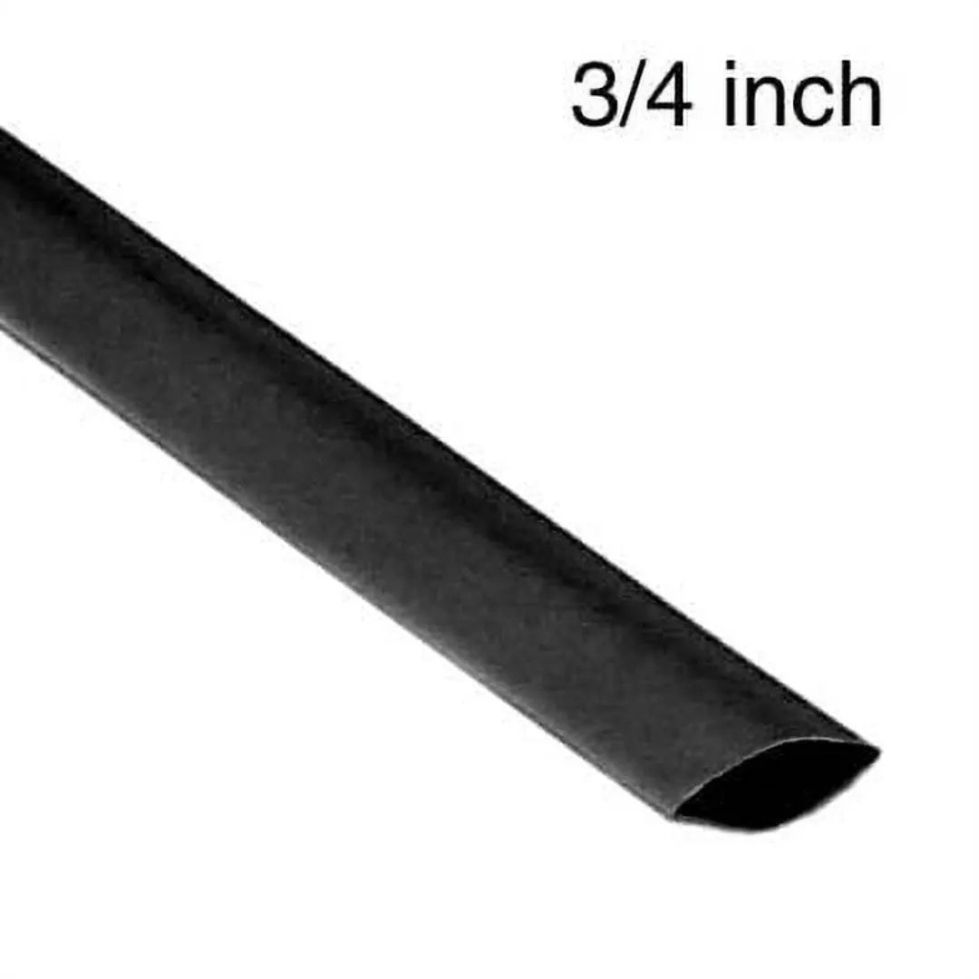 Tube thermoretractable noir, 3/4po (4')