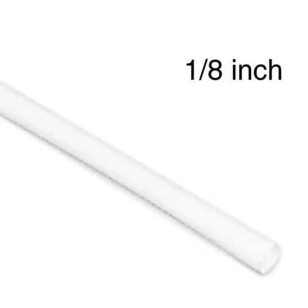 Tube thermoretractable 1/8 blanc (4')