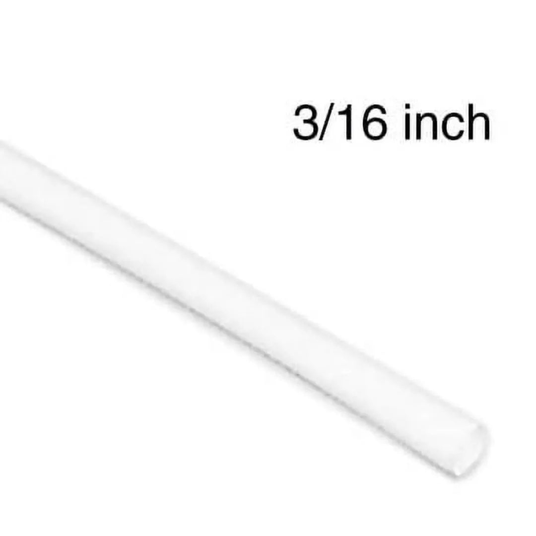 Tube thermoretractable 3/16 blanc (4')