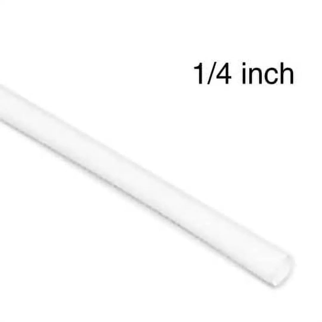 Tube thermoretractable 1/4 blanc (4')