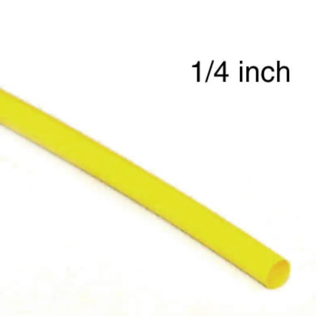 Tube thermoretractable 1/4 jaune (4')