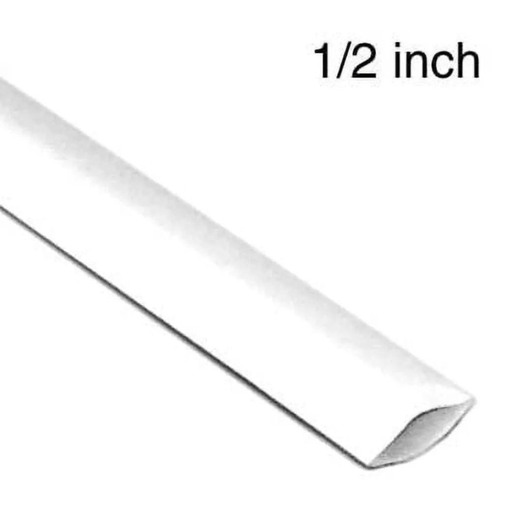 Tube thermoretractable 1/2 blanc (4')