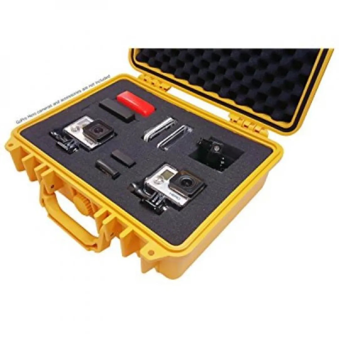 Valise étanche avec mousse 13 x 11 x 4.7 jaune