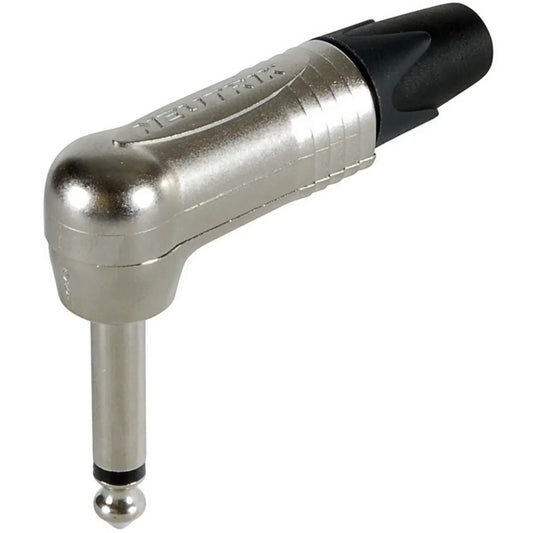 Fiche ecouteur mono en Metal coudee 1/4 po